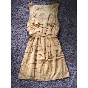 Medium gold ruffle dress
